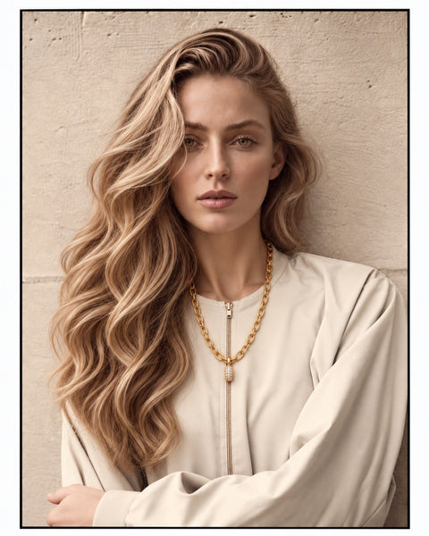 Hansen 14K Gold Chain & Diamond Rondelle