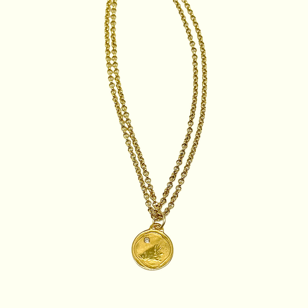 Rolo Double Link 14K Gold Chain