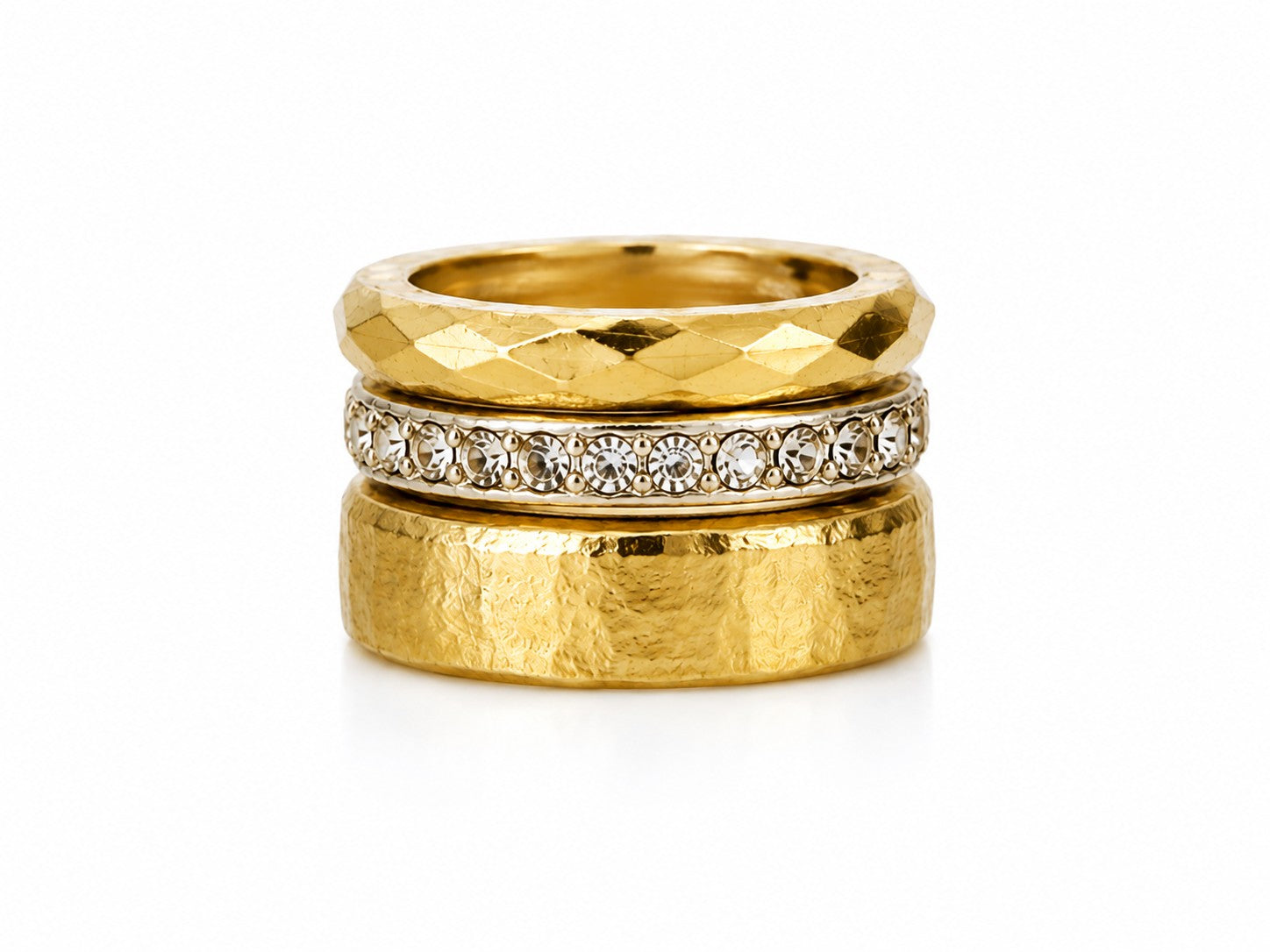 Small Faceted Gold Band