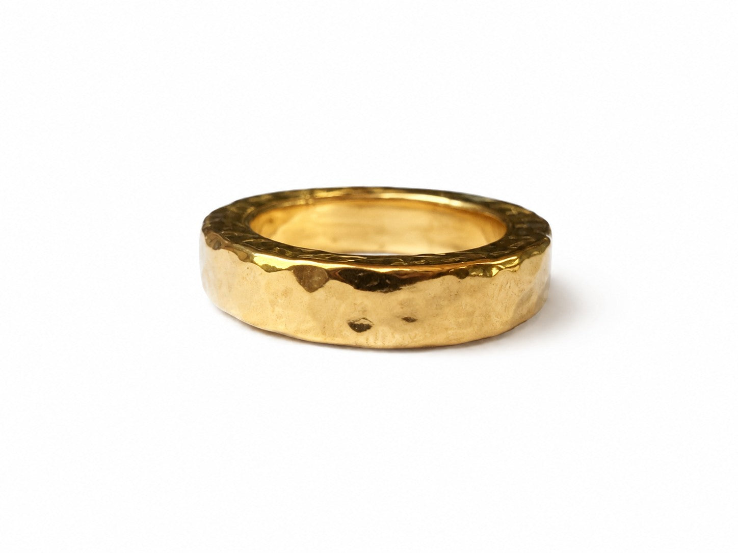 Mack 14K Gold Wide Thick Band