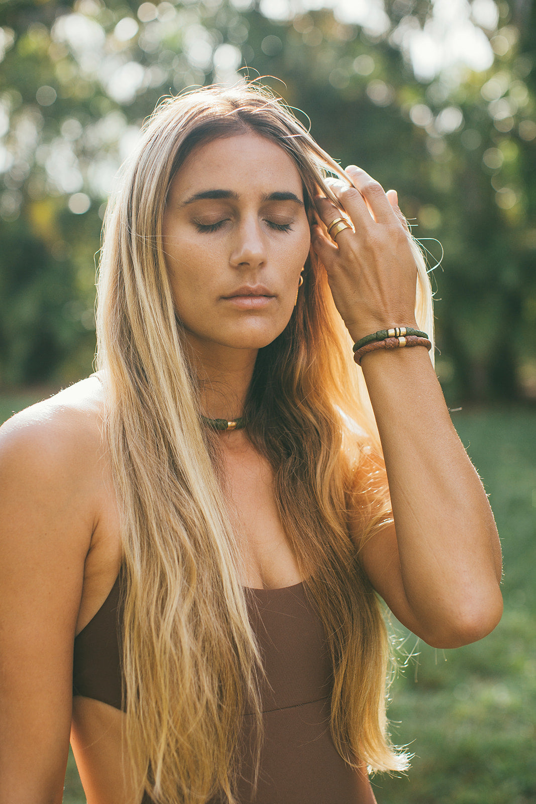Palmetto 14K Gold Bracelet - lifestyle shot