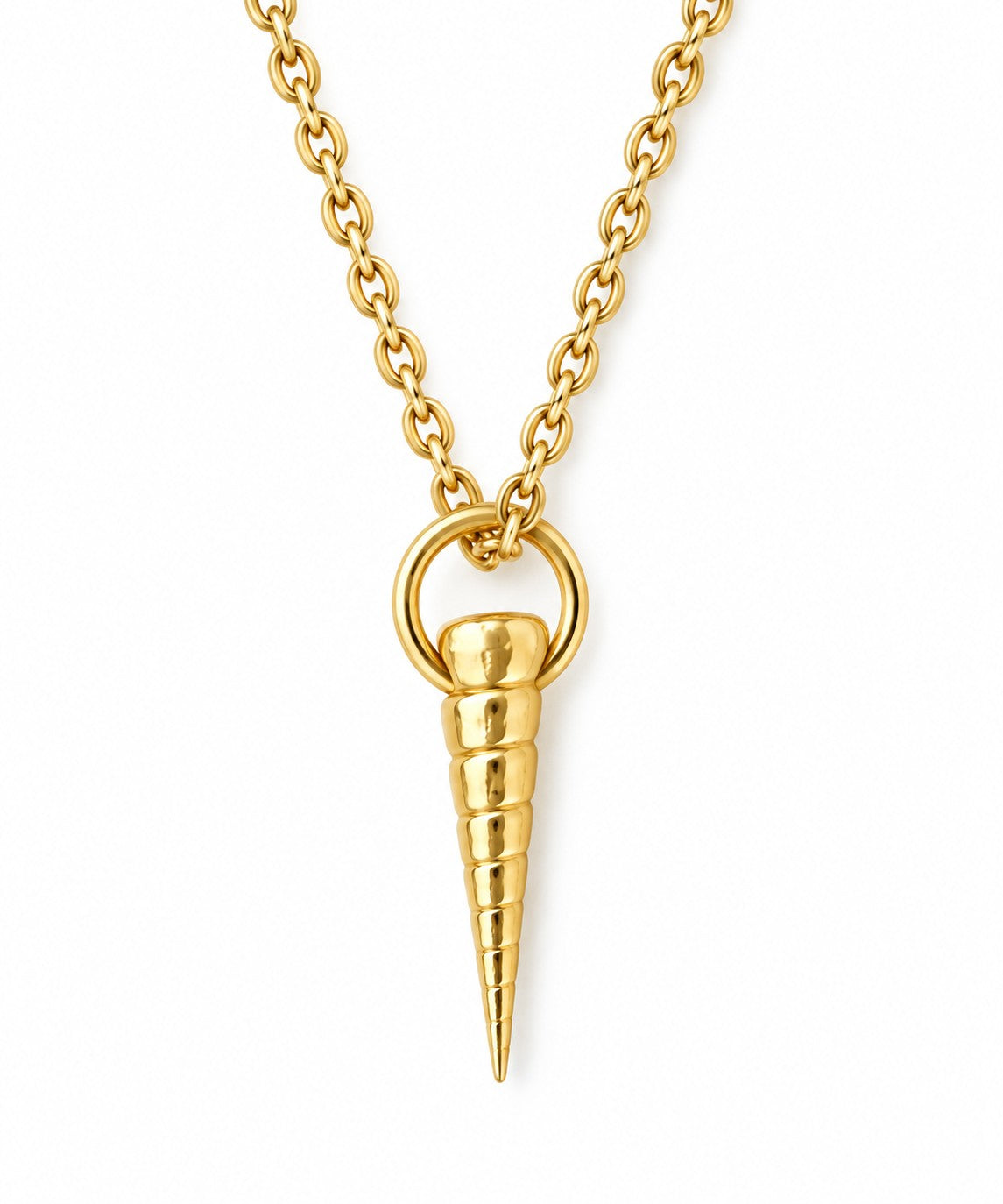 14K Gold Poker Shell Charm