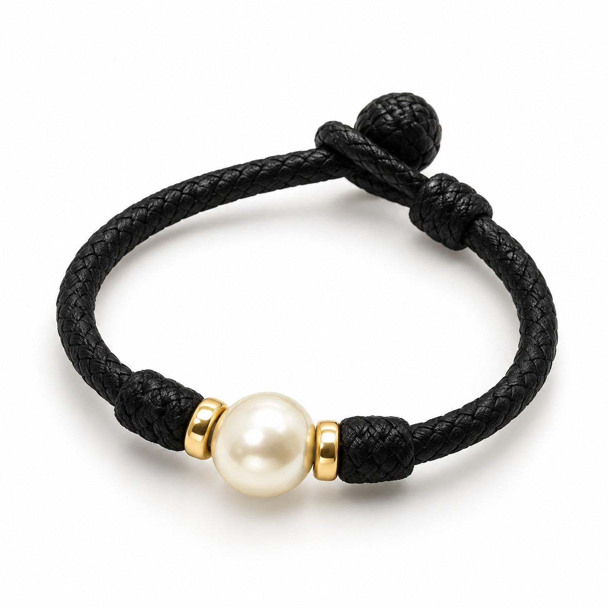 Taha'a 14K Gold White South Sea Pearl Bracelet