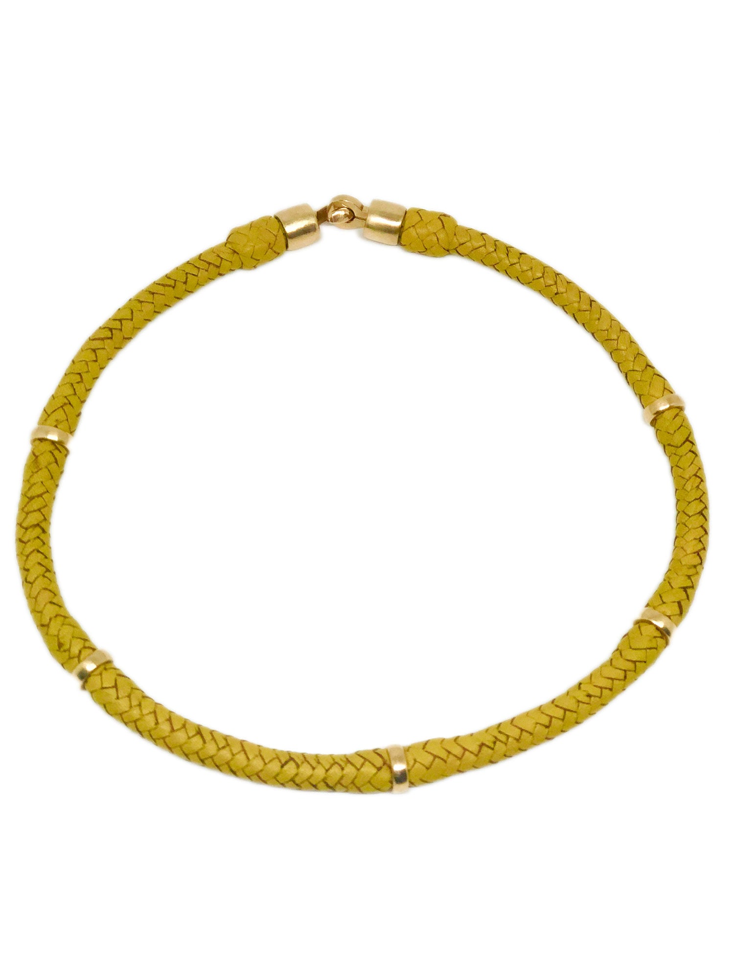 LILIKOI 18KT LUXE GOLD LEATHER CHOKER