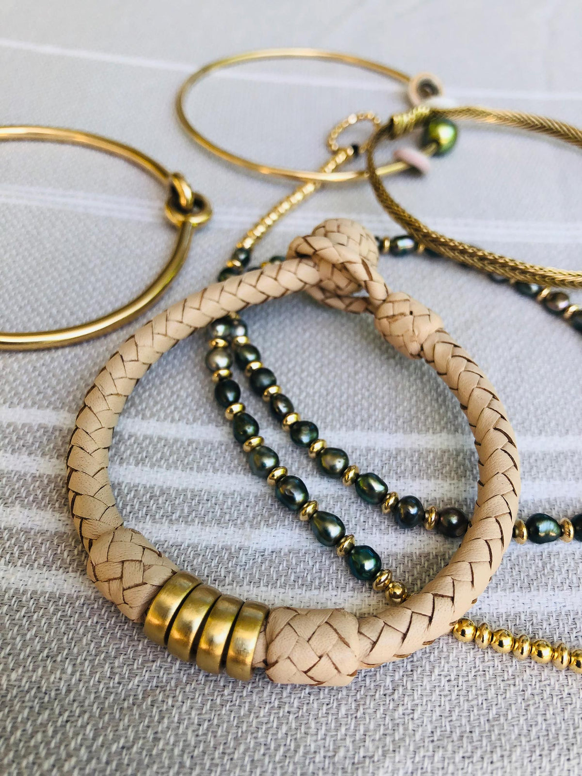 Marquesas 14K Gold Bracelet - side view
